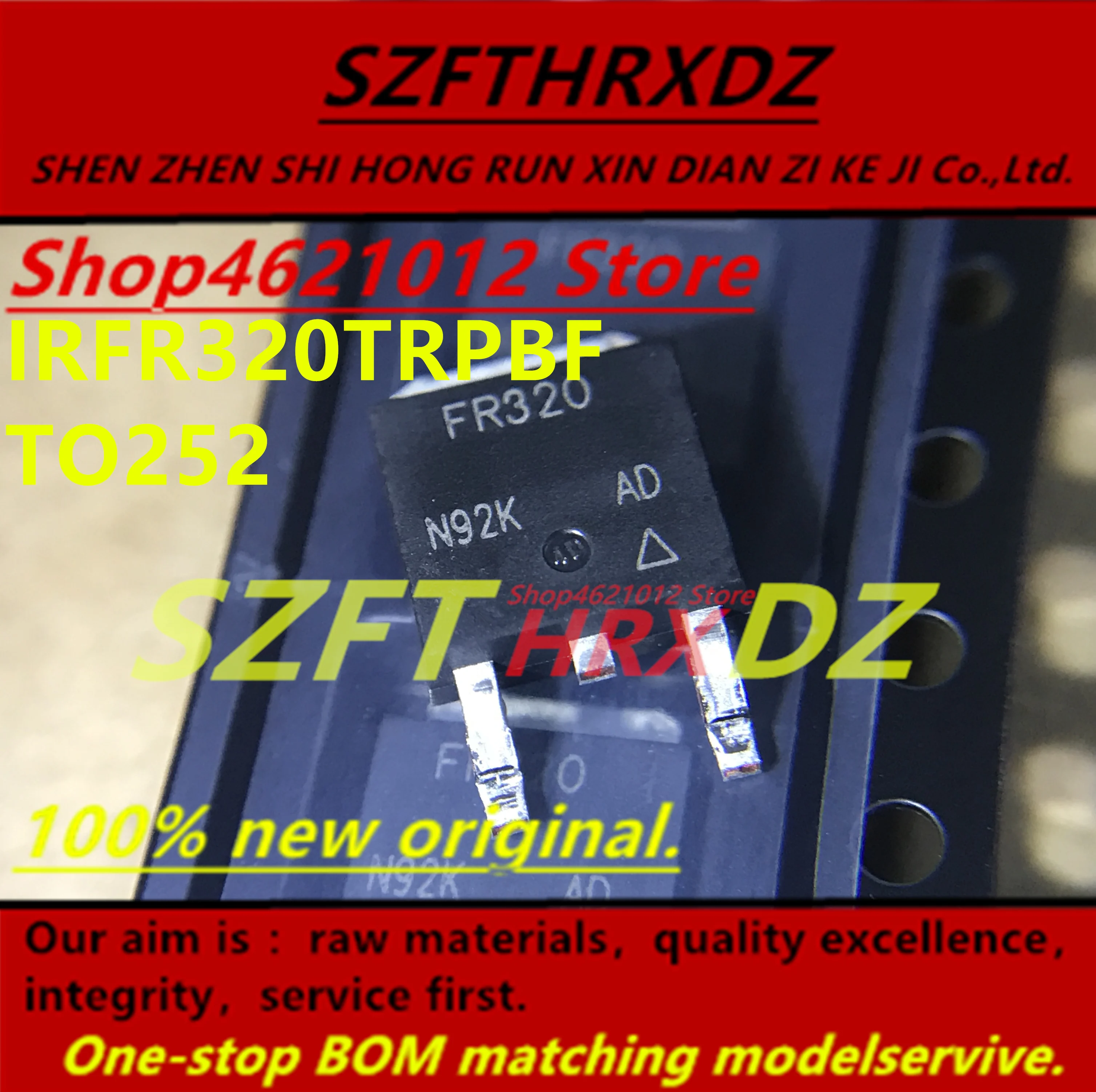 

100% new original IRFR320TRPBF IRFR320 FR320 TO252