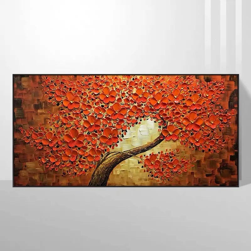 Hand-painted oil painting canvas white knife abstract painting pictures of the sitting room dining-room is free shipping