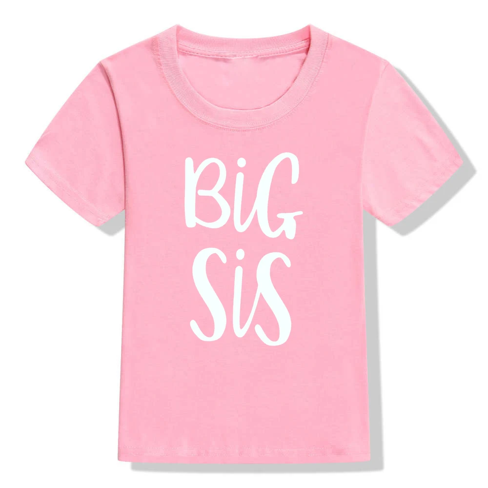 1 предмет, Big Sis and Lil Bro, детские футболки в тон с принтом для мальчиков и девочек, летняя одежда с короткими рукавами для малышей крутая одежда с короткими рукавами - Цвет: 46X2-KSTPK-