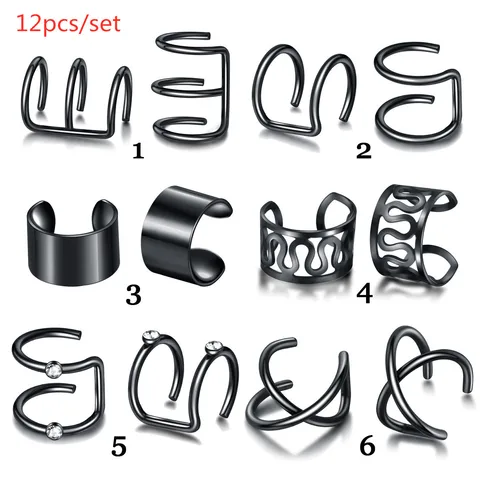 Cuff Gold Leaves Non-Piercing Ear Clips Fake Cartilage Earring Jewelry For Women Men Wholesale gifts