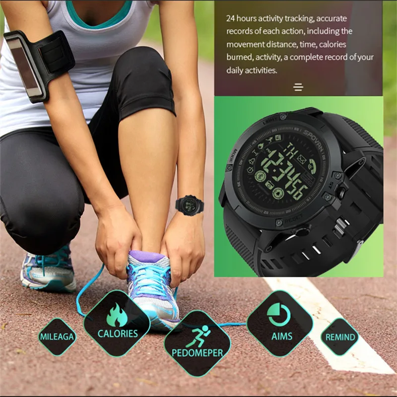 SPOVAN Brand Sport Watch for Men Women Waterproof Smart Bluetooth