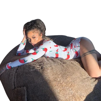 

Hot Sexy Women One Piece Deep V Neck Bodycon Bodysuit Long Sleeve Leotard Women Jumpsuits Skinny Summer Slim Playsuit