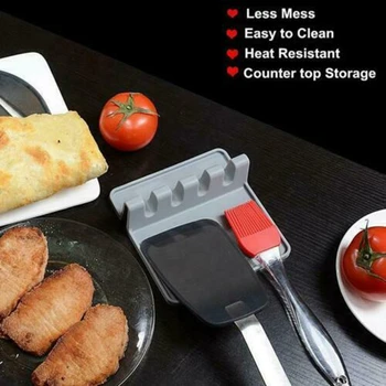

Spatula Holder Spoon Rest Solid Utensil Multifunction Storage Rack Practical Home Heat Resistant Kitchen Supplies Cooking Tools