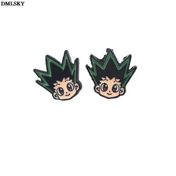 

12pair M4738 DMLSKY Anime Boy Stud Earrings Punk Earrings Jewelry Stud Earring Pendant for Girls Cute Gift