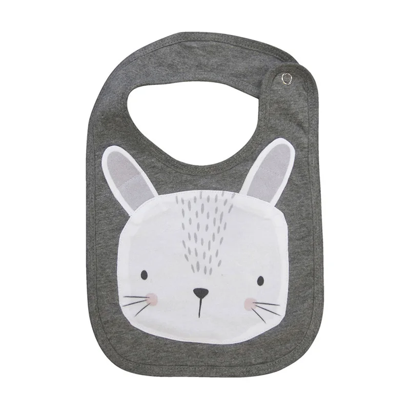 rabbit Новорожденный ребенок нагрудники мультфильм Животные печати Девочка Мальчик водонепроницаемый слюнявчик полотенце шарф хлопок младенческой отрывистый ткани передник для кормления от 0 до 3 лет - Цвет: rabbit