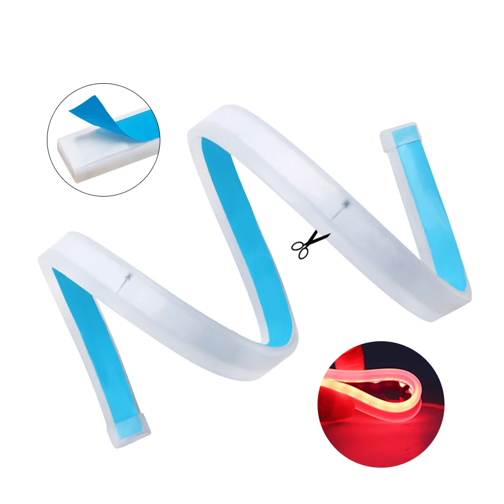

2PCS DRL LED Daytime Running Lights Flexible LED Strip Turn Signal Light Headlight Assembly Drop Shipping/Wholesale Dual Color