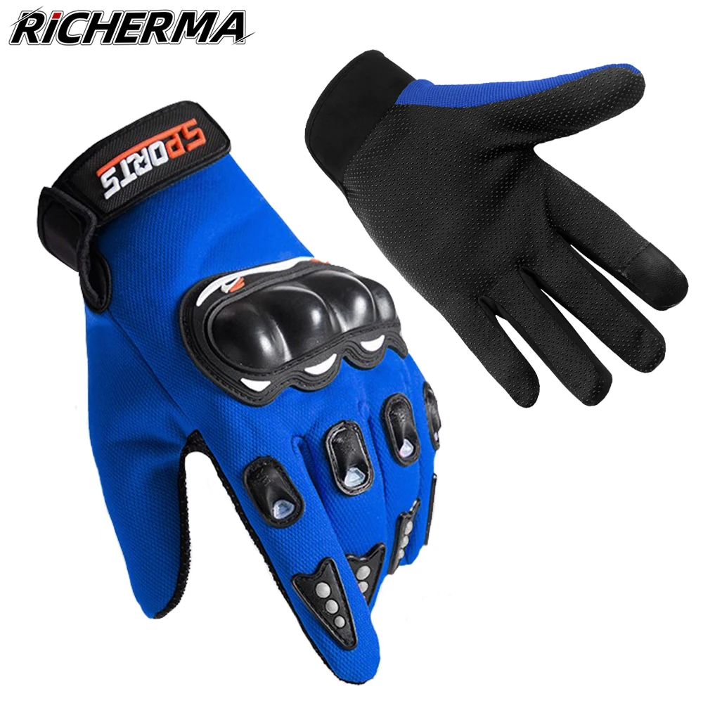 

Richerma Motorcycle Gloves Men Summer Full Finger Knuckles Protection Woman Motorbike Gloves Touchscreen MTB Bike Cycling Gloves