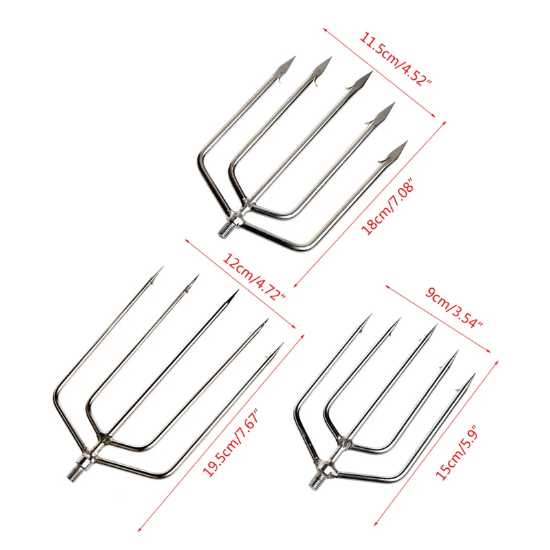 Stainless Steel Prong Harpoon Fish Fork Fishing Ice Breaker AccessoryTackleTool | Спорт и развлечения