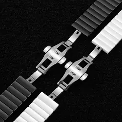 Ремешок для часов, Кнопочная скрытая застежка, керамический браслет, ремешок для наручных часов, Сменные аксессуары для Casio/samsung gear S2/moto