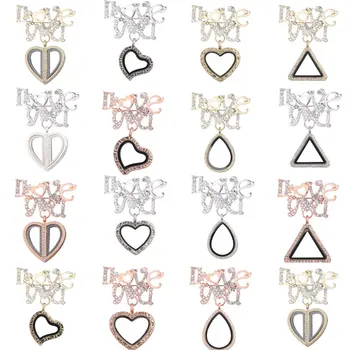 

10Pcs Metal Heart Shaped Aroma Locket Brooch Perfume Essential Oil Diffuser Locket Brooch Jewelry Accessories