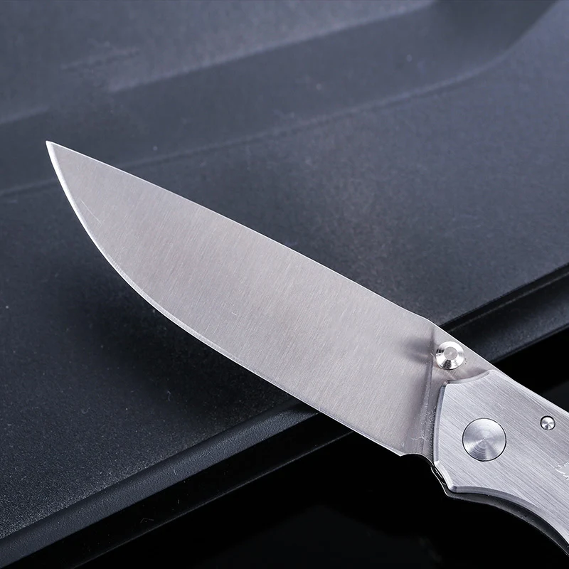 Sanrenmu 7129 Открытый Карманный EDC Кемпинг Складной нож ручка из нержавеющей стали с карманным зажимом для походов выживания
