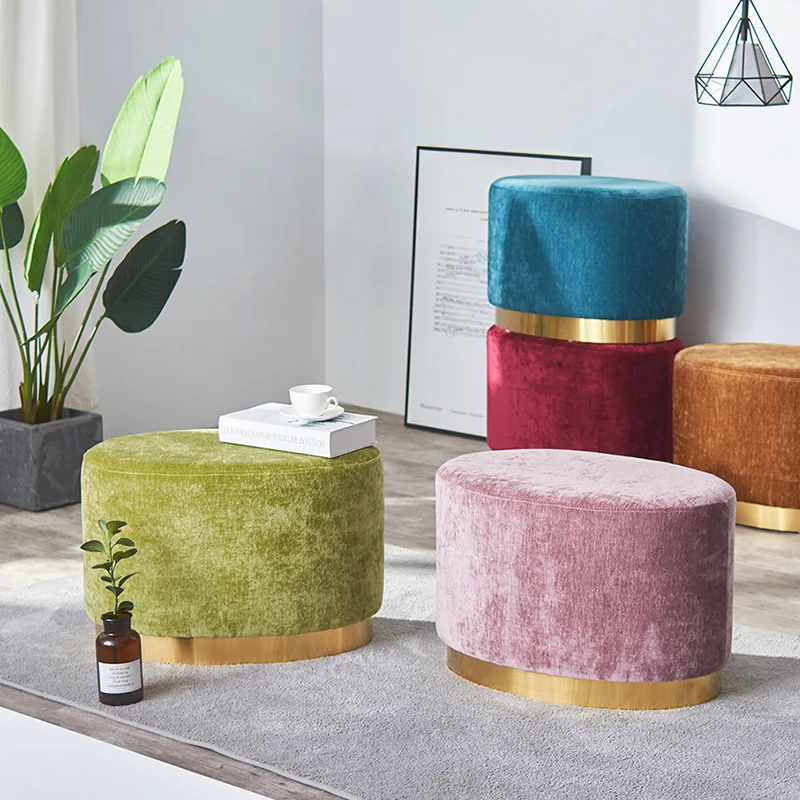 

Northern European-Style INS-Style Dressing Stool Modern-Style up Stool Simple Footstool Creative round Stool Creative Network Re