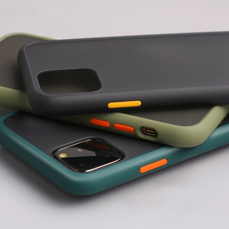 Противоударный матовый чехол для телефона iPhone 11 Pro Max Гибридный прозрачный 6 6S 7 8