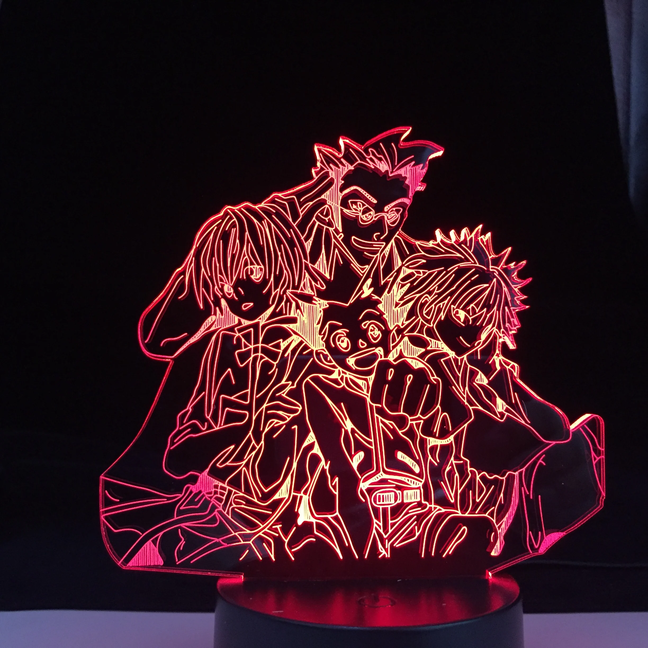Светодиодный ночсветильник Hunter X Killua акриловый неоновый 3d светильник для детской