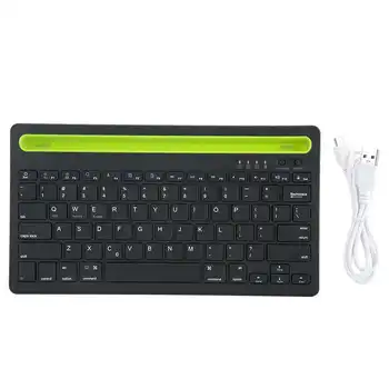 

Mini Portable Wireless Bluetooth Keyboard Dual Channel Tablet Keyboard with Integrated Stand Universal for Tablet / Phone