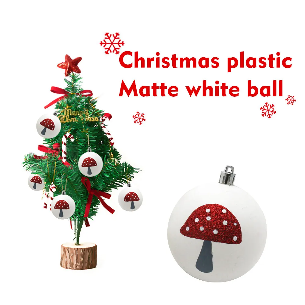 Рождественские звезды дерево письмо печатный шар Счастливого Рождества орнаменты из пластиковых шариков Рождественская елка подвесное украшение для дома - Color: 4PCS