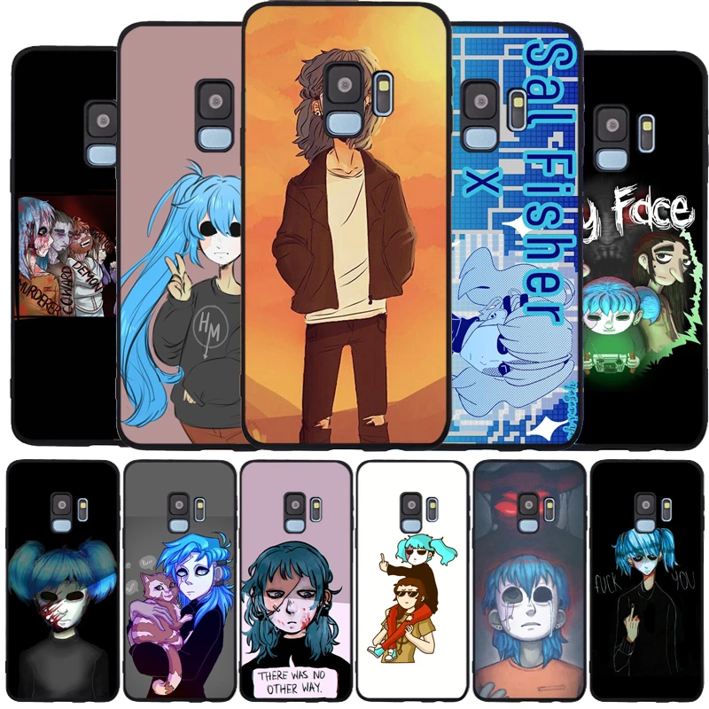 Sally Face Game Cover Soft Silicone Tpu Black Phone Case For Samsung Galaxy S6 S7 Edge S8 S9 S10 Plus Note 8 9 Phone Case Covers Aliexpress