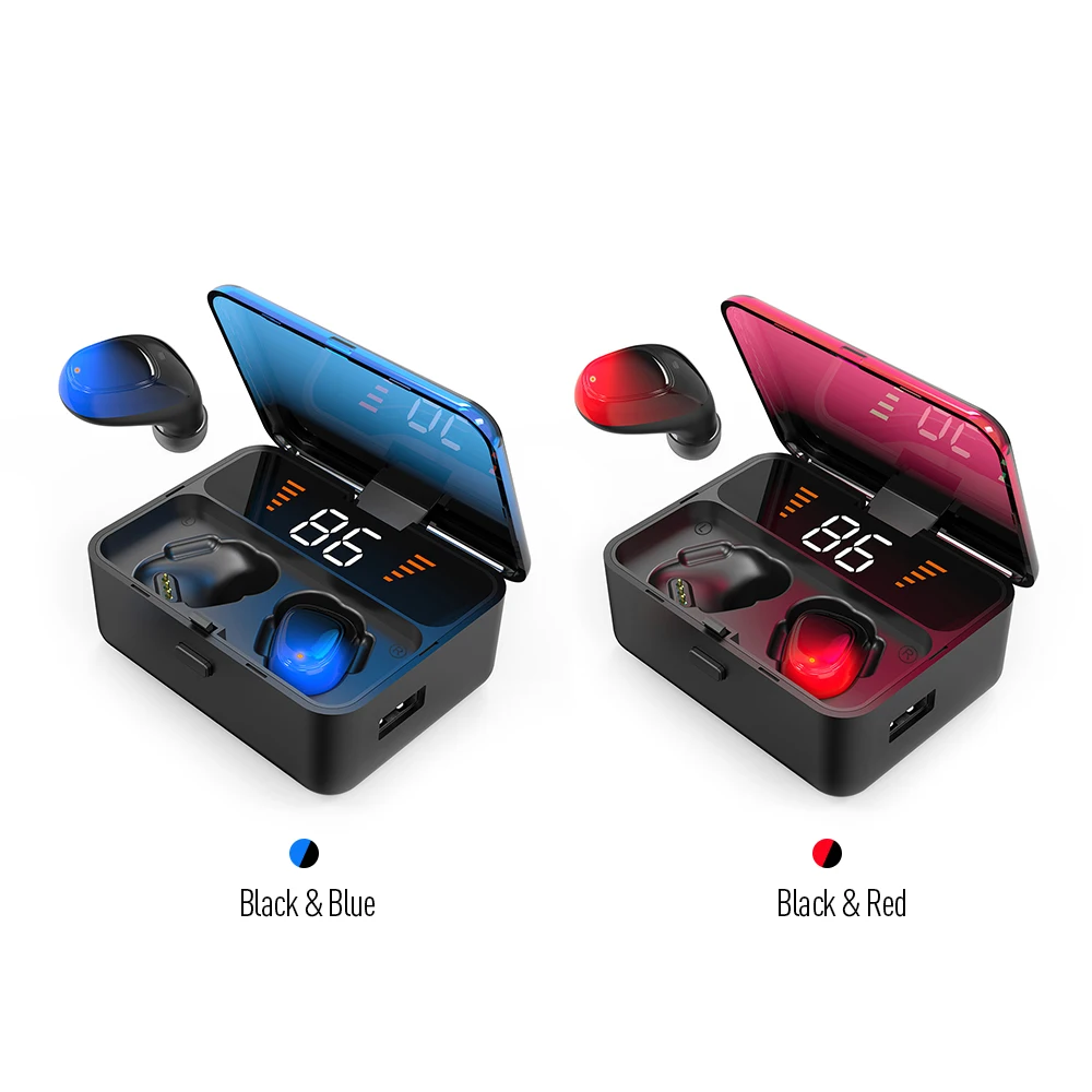 ES01 Bluetooth наушники TWS наушники с сенсорным управлением истинные беспроводные наушники IPX5 водонепроницаемая Спортивная гарнитура с микрофоном зарядная коробка