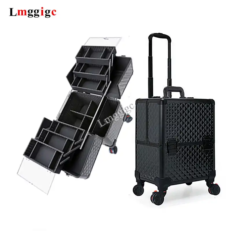 cosmetic luggage on wheels