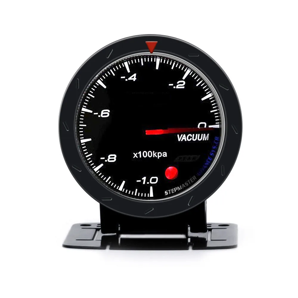 60MM Racing Auto Vacuum Gauge Meter Black Face With White Lighting Car Vacuum meter with sensor