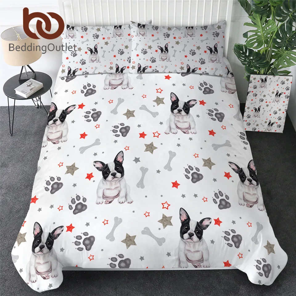Комплект постельного белья BeddingOutlet с изображением французского бульдога и