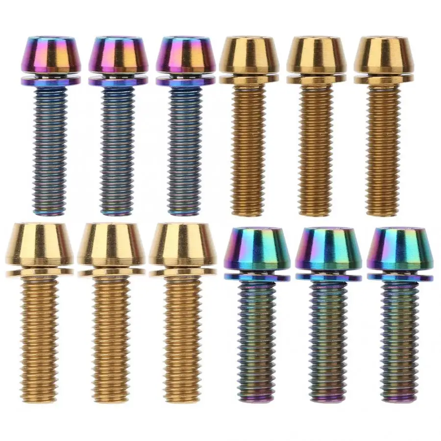 3 шт. M5x20mm/M6x20mm рулевая колонка велосипеда винты Титан сплав вынос руля стояк болт