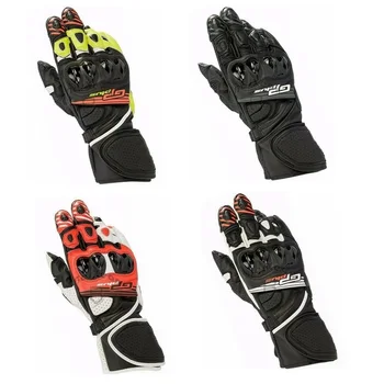 

New 4 Colors 100% Genuine Leather GP Plus R V2 Motorcycle Long Gloves Racing Driving Motorbike Original Cowhide GP PRO Gloves