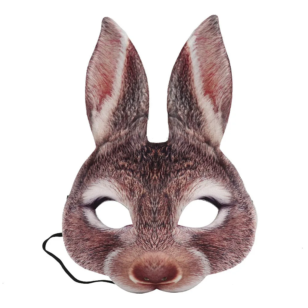 Хэллоуин рейв маска аксессуары для мотоциклов смешной костюм Co маска-костюм кролика животного взрослый костюм половина маски