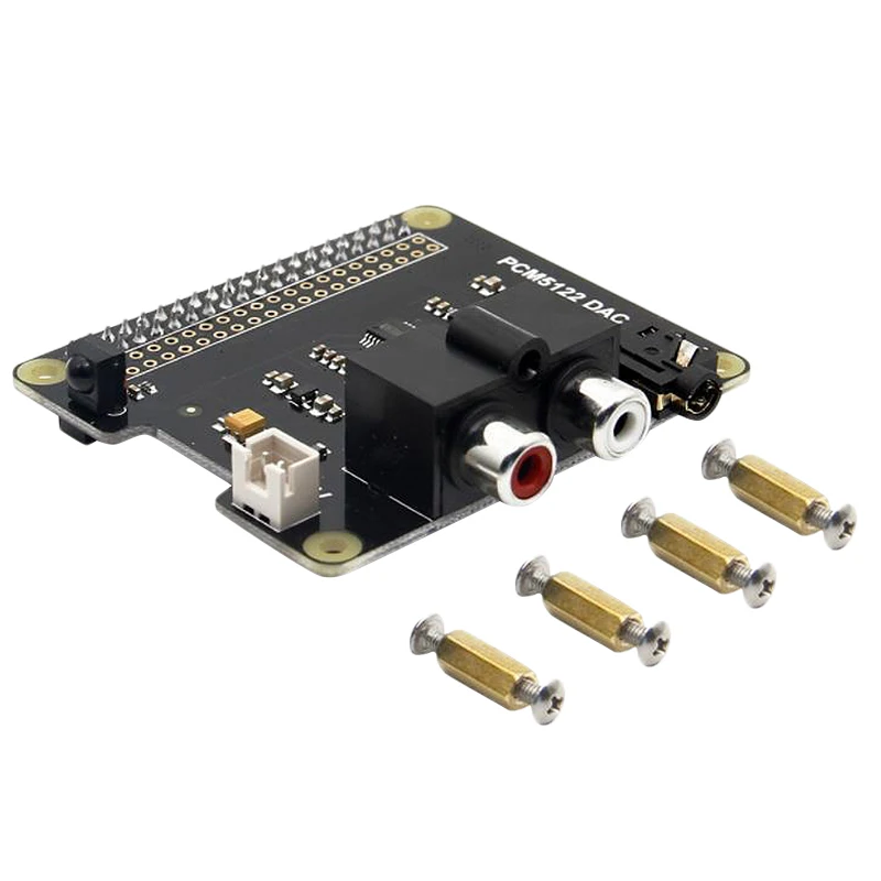 

Chip Pcm5122 Ti Hifi Dac Audio Sound Card Module for Raspberry Pi 3 Model B+Zero W with Ir Receiver 3.5Mm Rca Port