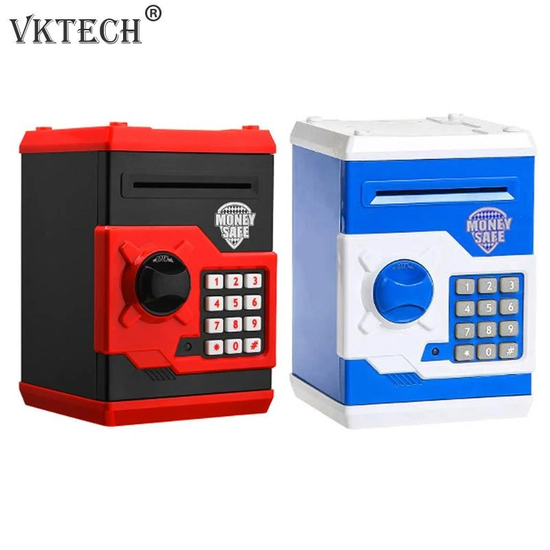 Alcancía electrónica con contraseña, caja de dinero en efectivo, Caja de Ahorro de monedas, ATM, caja de seguridad automática, depósito de regalos de navidad|Cajas de dinero| - AliExpress
