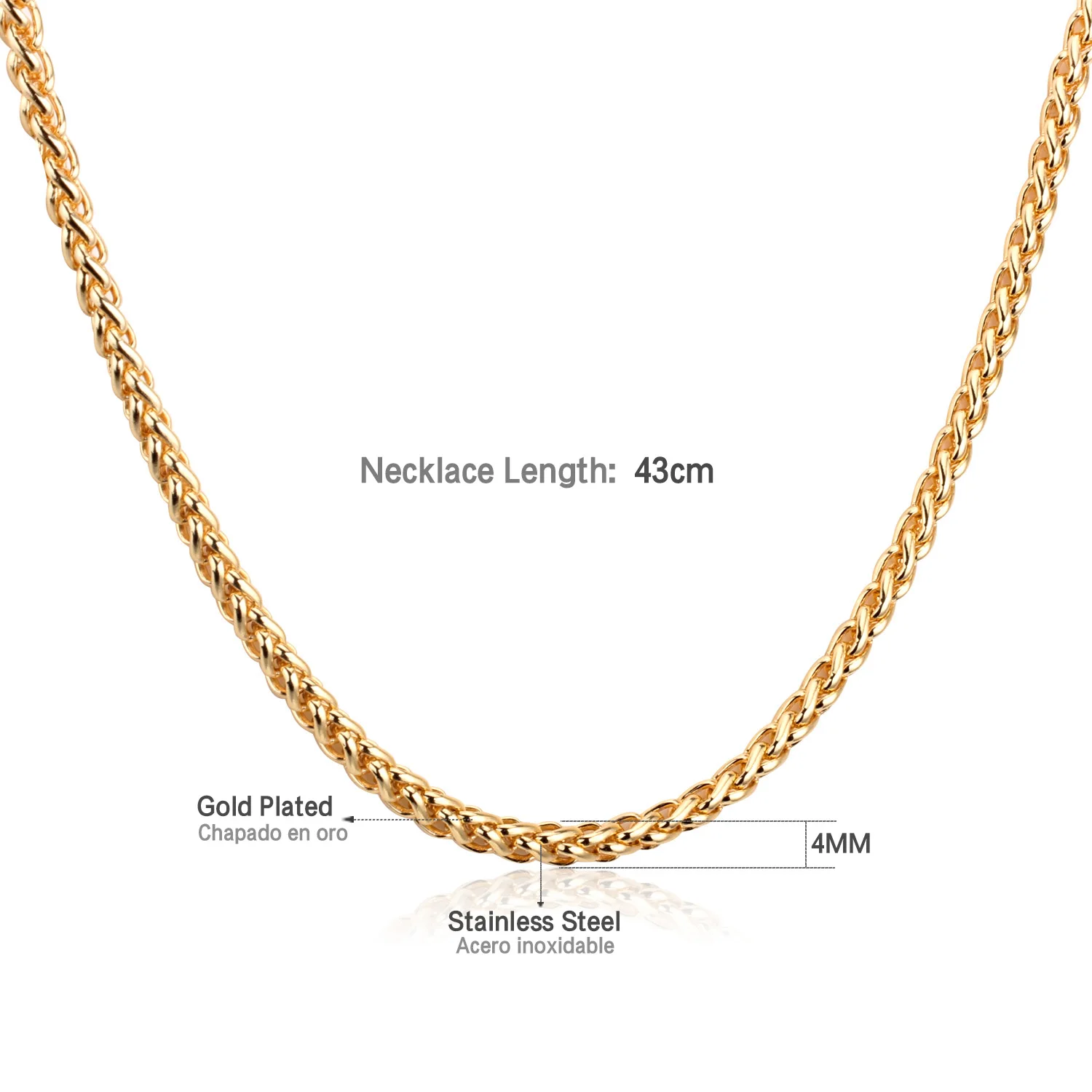 Horsewhip Chain Necklace For Women Men 