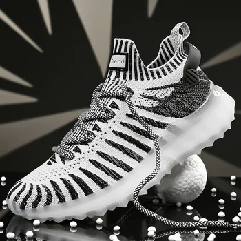 

2020 New Fashion New Spring Summer Fashion Stripe Men Sneakers high quality Breathable Men Fashion Shoes Slip On Sneakers