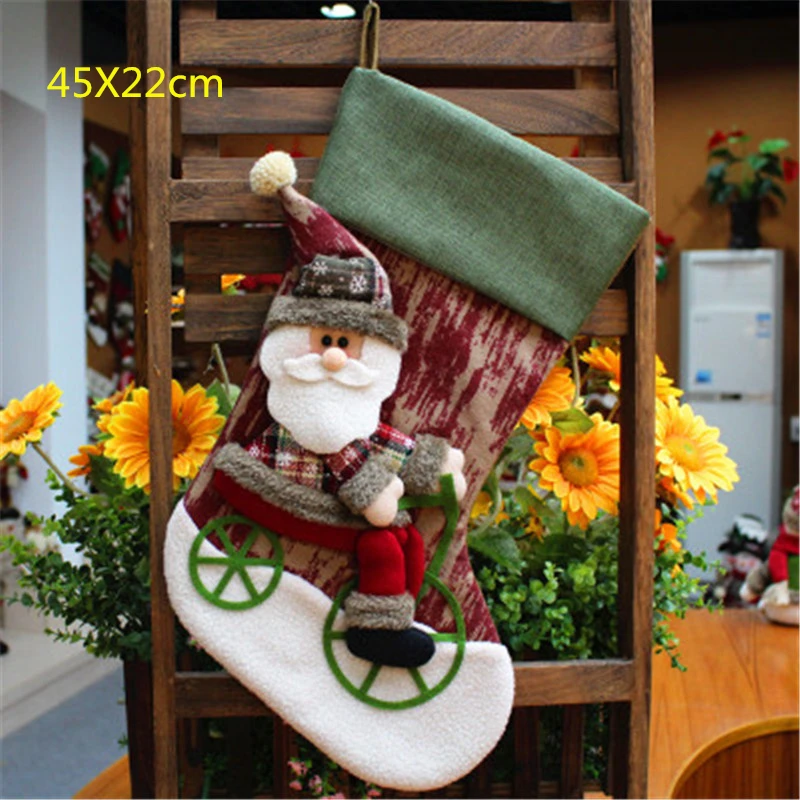 Мини-носок, подарочные сумки Санта-Клауса, подарок на год, рождественские чулки для детей, Рождественская игрушка, декор для ночника