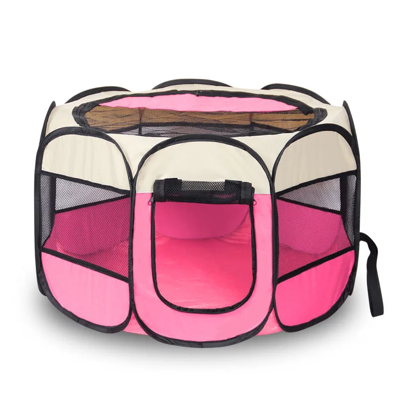 Portable Pet Dog Playpen Tent Crate Room Foldable Puppy Exercise Cat Cage Waterproof Outdoor Mesh Shade Cover Kennels Fences