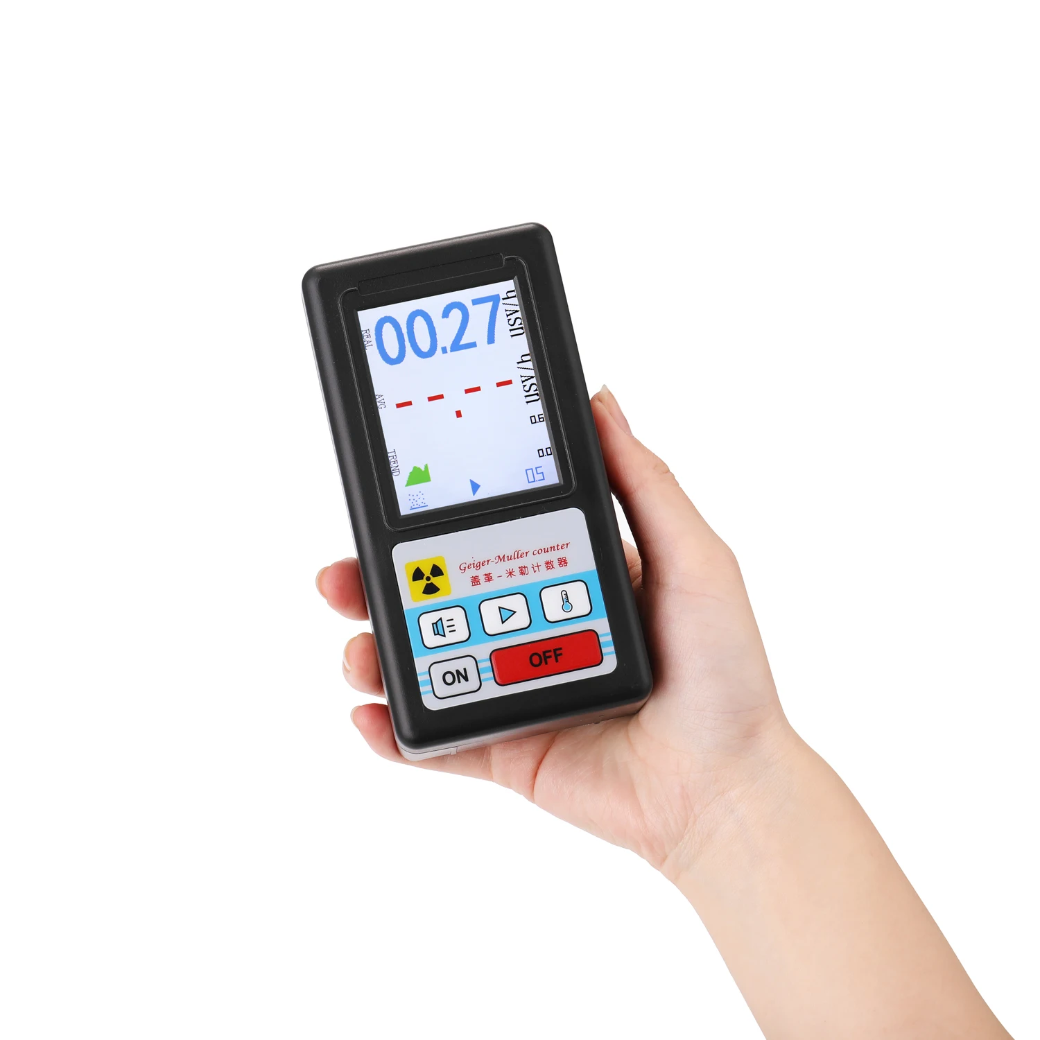 

Geiger Counter Nuclear Radiation Detector Dosimeters Marble Tester With Display Screen Electromagnetic Radiation Detectors Tools