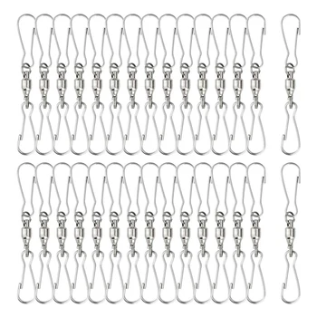 

30 Pack Swivel Dual Clips Spiral Wind Spinner Hangers Twist Hanging Hooks for Windsocks Plant Flower Bird Feeder Kites