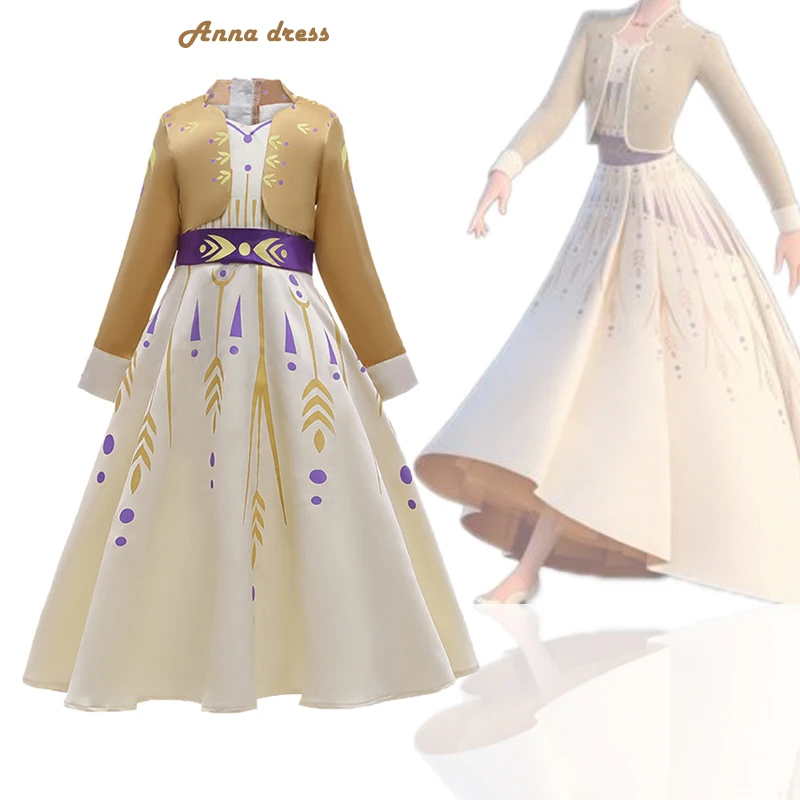 Детские платья; Рождественский костюм Анны и Эльзы для костюмированной вечеринки; платье принцессы Эльзы для дня рождения; платье для девочек; vestidos Menina