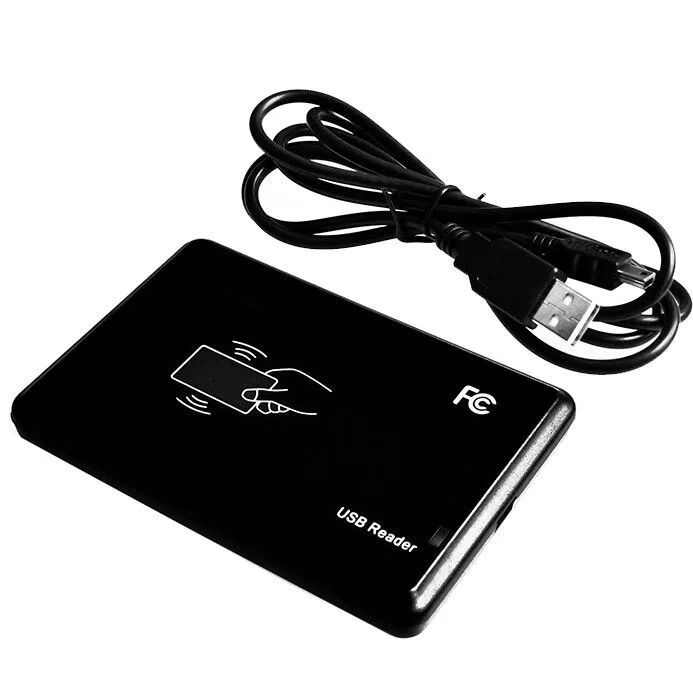 125KHz Black USB Proximity Sensor Smart rfid id Card-Reader EM4100 EM4200 EM4305 T5577 or compatible cards/tags no need driver |