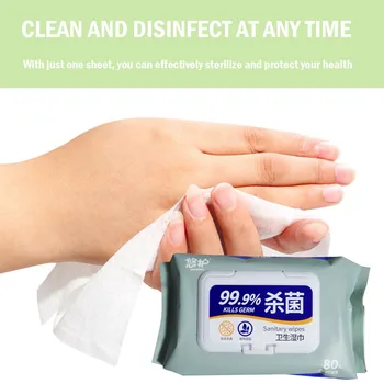 

Antibacterial Wet Wipe Tissue Clean Hand Health Care 80 wipes/pack baby young children family affordable large package dropship