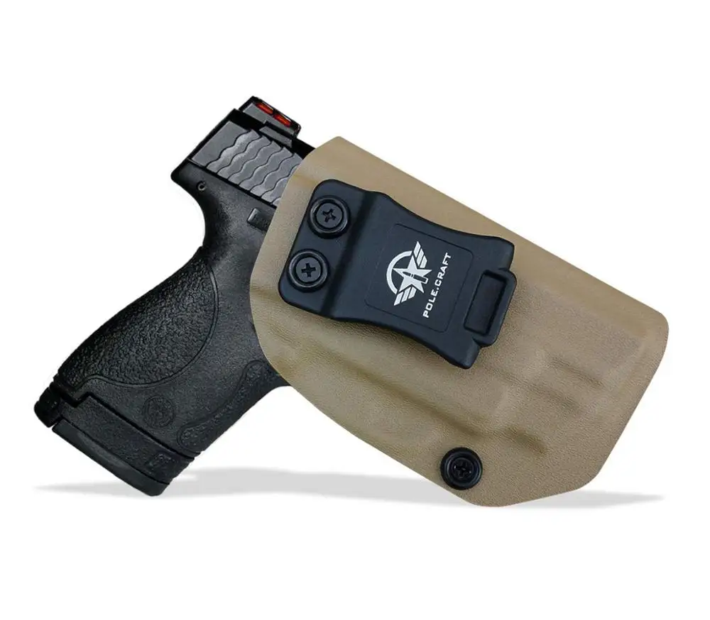 Полюс. Ремесло KYDEX кобура iwb Smith& Wesson M& P щит 9 мм/. 40/лазерный пояс скрытый чехол для пистолета - Цвет: Yellow For Right