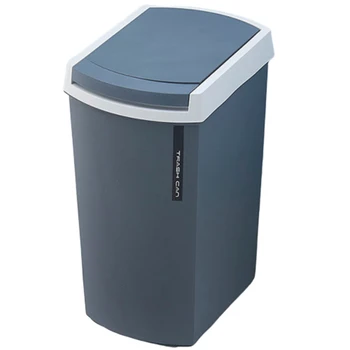 

Push Type Plastic Home Dustbin Sundries Barrel Storage Tank Bathroom Garbage Box Kitchen Garbage Can Vehicle Trash Can-Grey