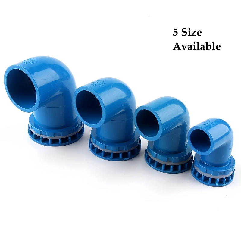 

3pcs/set 20/25/32/40/50mm PVC Fish Tank Drain Connector 1/2-1 1/2" Drainage Aquarium Water Pipe Fittings Water Tank Joint