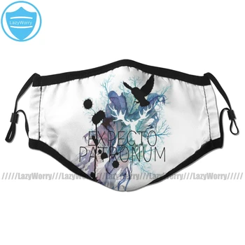 

Owl Mouth Face Mask EXPECTO PATRONUM HEDWIG WATERCOLOUR Facial Mask Kawai Cool with 2 Filters for Adult