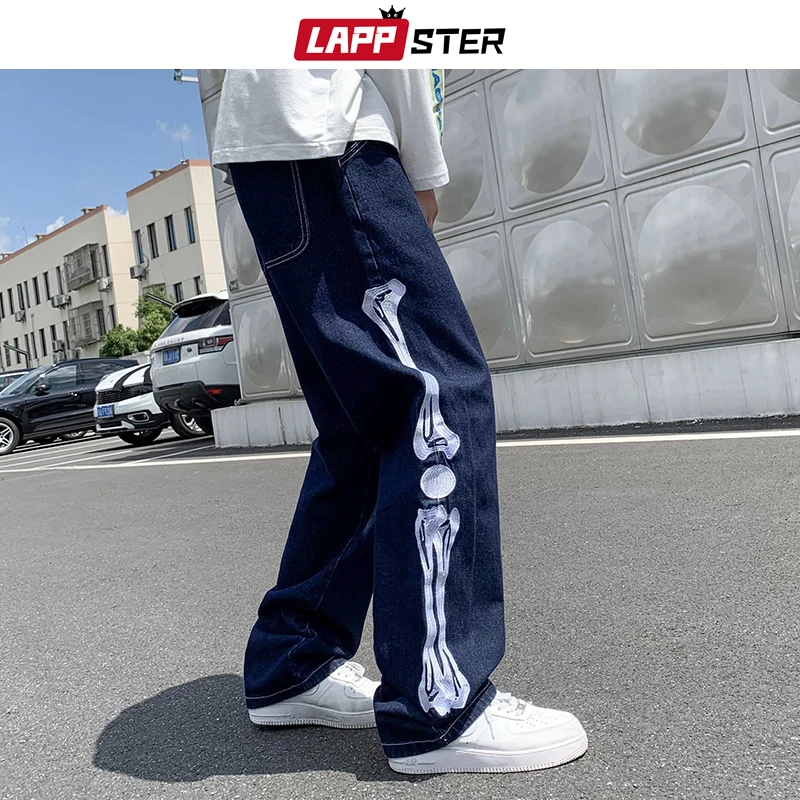 LAPPSTER Men Skeleton Tulsa Mall Baggy Casual Pants Japanese Discount mail order 2021 Mens Stre