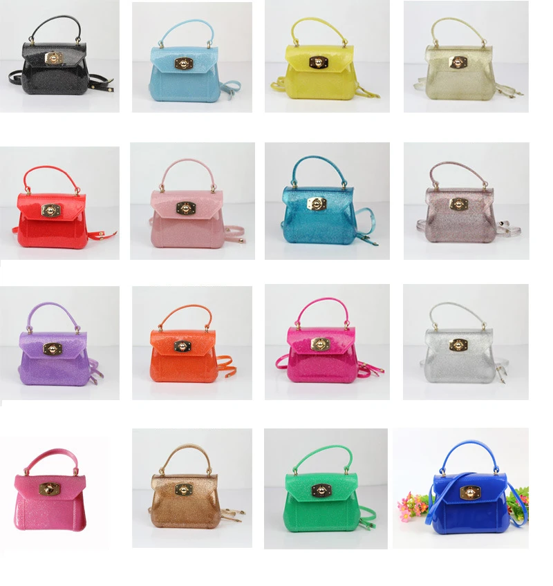 Модная детская прозрачная сумочка из силикагеля ярких цветов для девочек