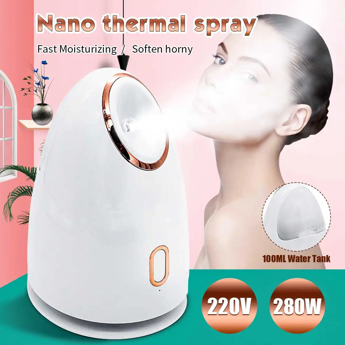 Deep Clean отпариватель для лица нано ионный парогенератор для лица домашний аппарат для паровой бани лица сауна для спа, увлажняющий очищающий поры черных точек акне
