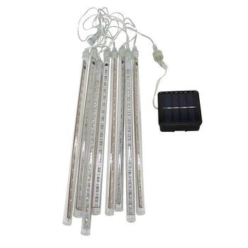 

30CM Meteor Rain LED Fairy String Light 8 Tube Raindrop Snow Fall Light Waterproof Cascade Tree Light Glowing with EU Plug