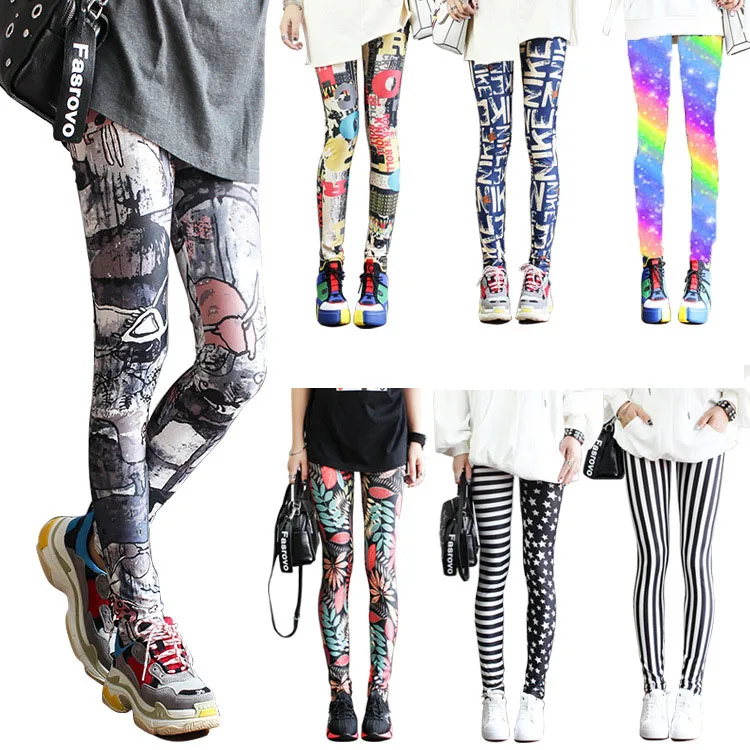Fashion Leggings Sexy Casual Highly Elastic and Colorful Leg Warmer Fit Most Sizes Leggins Pants Trousers Woman's Leggings