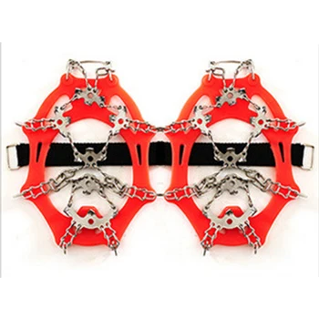 

18 Teeth Jogging Mountaineering Hiking Outdoor Climbing Snow Walking Protective Shoe Cover Stainless Steel Cleats Anti Slip