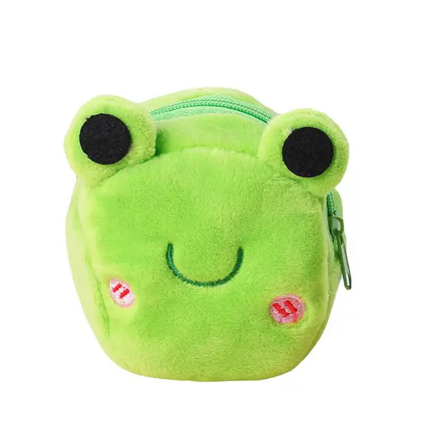 1pc Mini Coin Purse Plush Cartoon Panda Dog Animal Women Girls Coin Purse Zipper Coin Wallet USB Cable earphone Bag Key Wallets 6